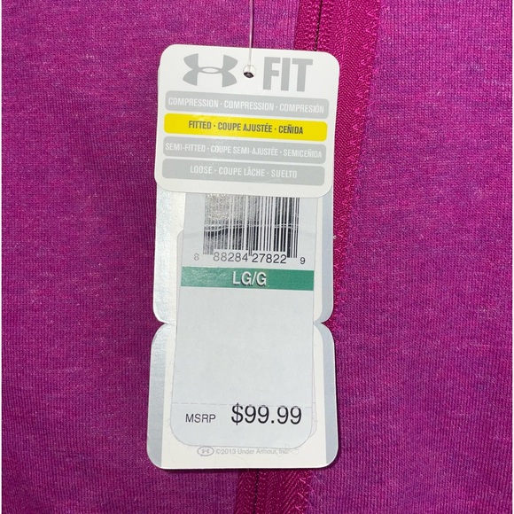 NWT - Under Armour Purple Fitted Athletic Hooded Jacket - Size: L - Picture 3 of 4